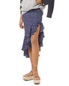 Painterly Polka-dot Crepe Ruffled