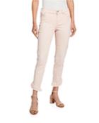Straight-leg Ruffle Ankle Jeans