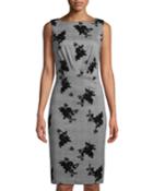 Floral Flocking Plaid