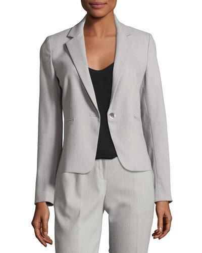 Piqu&eacute; Melange Jacket, Gray