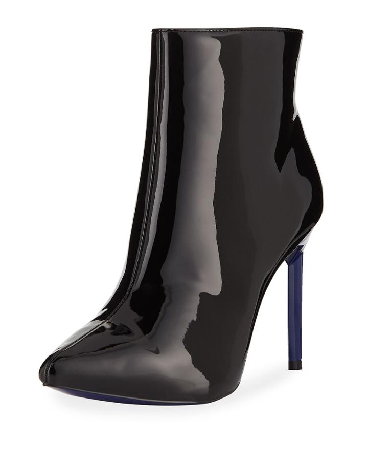 Helen Dream Patent Faux-leather Booties
