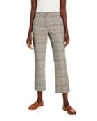 Highland Park Button-back Pants In Plaid