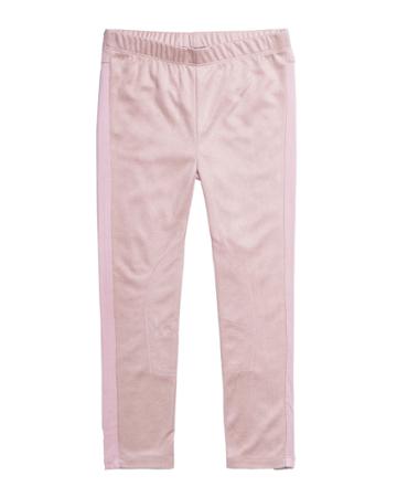 Girl's Two-tone Stretchy Faux Suede Pants,