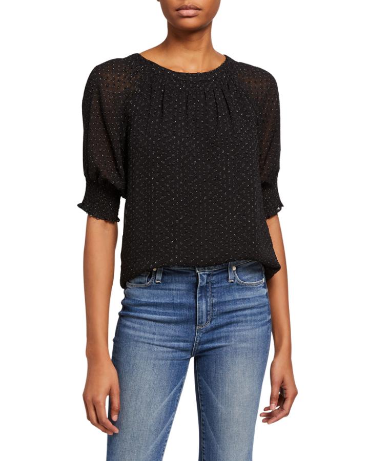 Dotty Chiffon Top