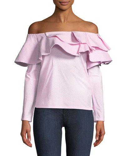 Think Fashion Ruffled Blouse, Pink