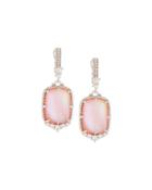 Chantilly Rectangle Pink Mother-of-pearl Drop Earrings