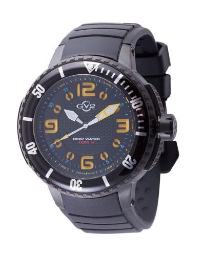 Men's Termoclino Stainless Steel Diver Watch, Black/yellow