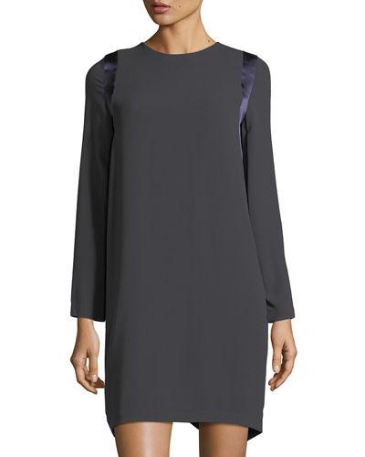 Long-sleeve Silk T-shirt Dress