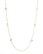 Gold Circle-station Necklace,