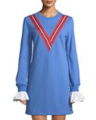Varsity Stripe Flare-sleeve Knit