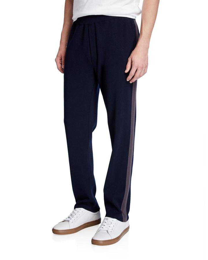 Men's Tech Jersey Side-stripe Track Pants