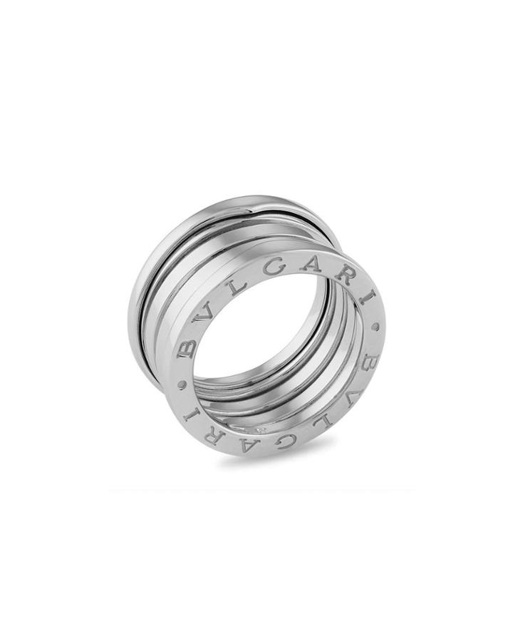 B.zero1 18k White Gold Short Ring,