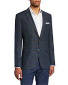 Men's Plaid Slim-fit Two-button Jacket