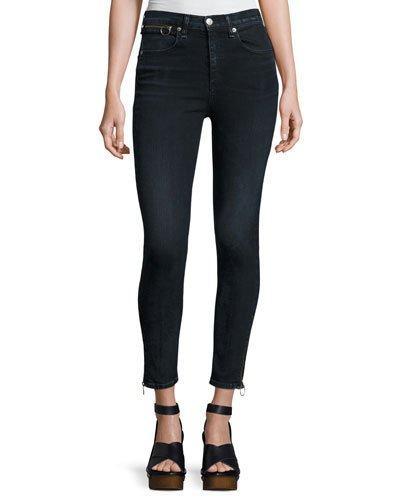O-ring Dive Capri Jeans, Black Brook