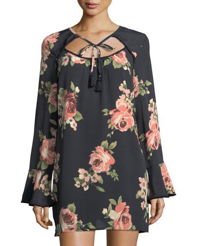 Keyhole Floral-print