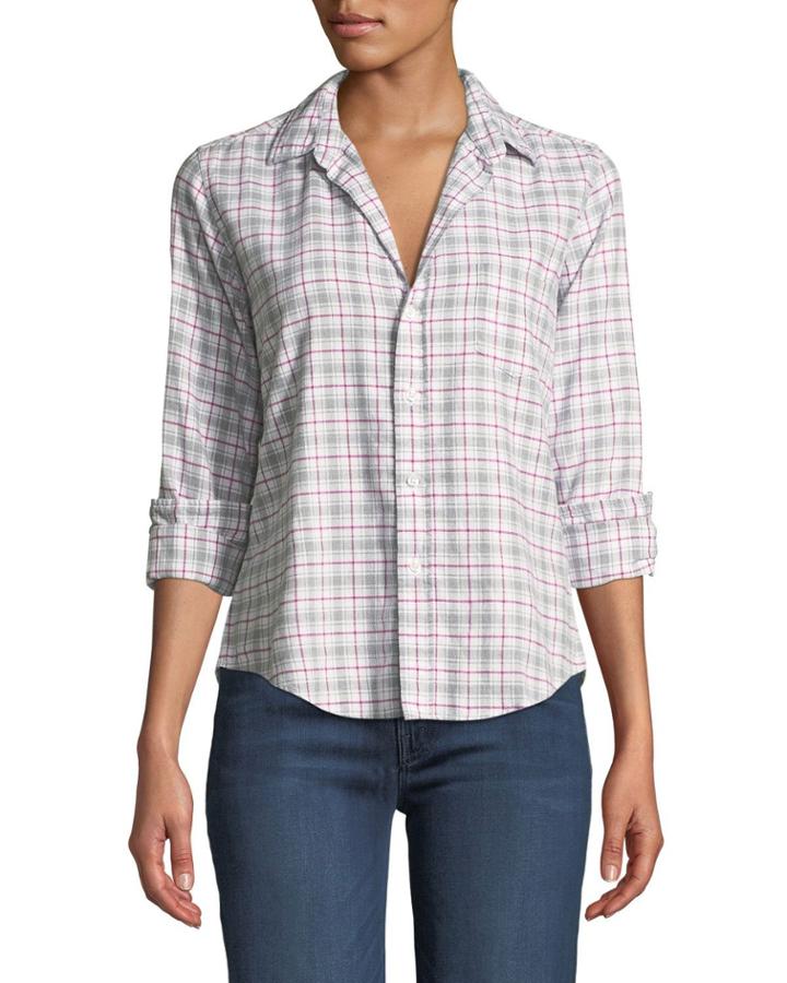 Eileen Plaid Long-sleeve Button-down