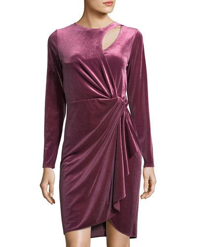 Long-sleeve Velvet Dress