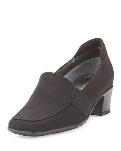 Saber Fabric Loafer Pump, Black