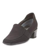 Saber Fabric Loafer Pump, Black