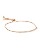 14k Rose Gold Thin Diamond Bar Bracelet