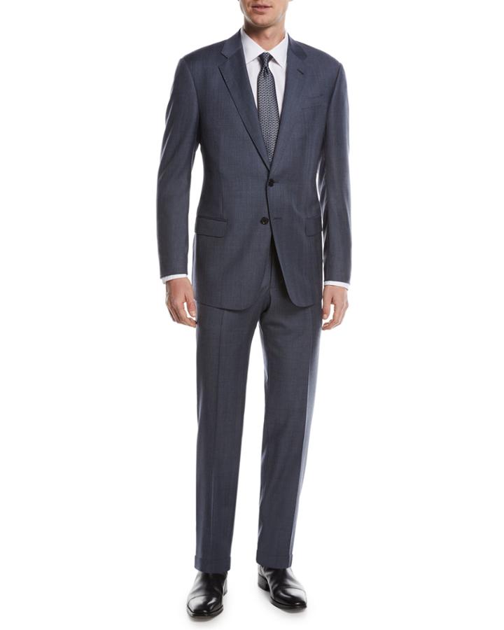 Tonal Plaid Wool Two-piece