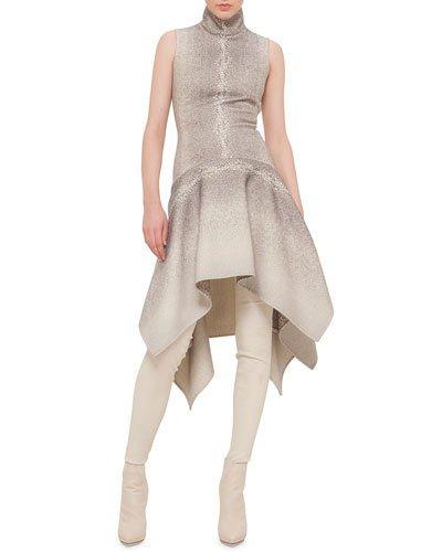 Whey-print Asymmetric Dress