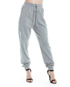 Side Lace-up Knit Jogger Pants
