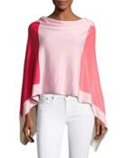 Colorblock Cotton-blend Two-way Topper