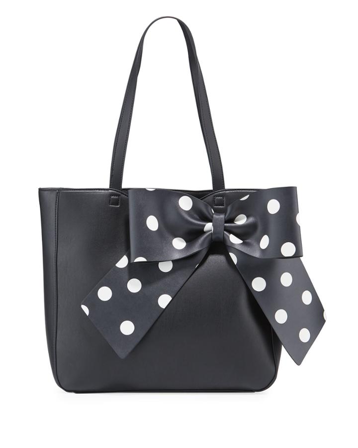 Canelle Pvc Polka Dot Bow Tote Bag