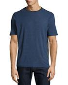 Short-sleeve Crewneck Jersey Tee, Dark Navy/stealth Gray