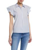 Flounce Popover Button-front Cotton