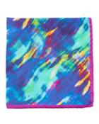 Abstract-print Silk Pocket