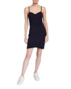 Sweetheart Spaghetti-strap Scuba Crepe