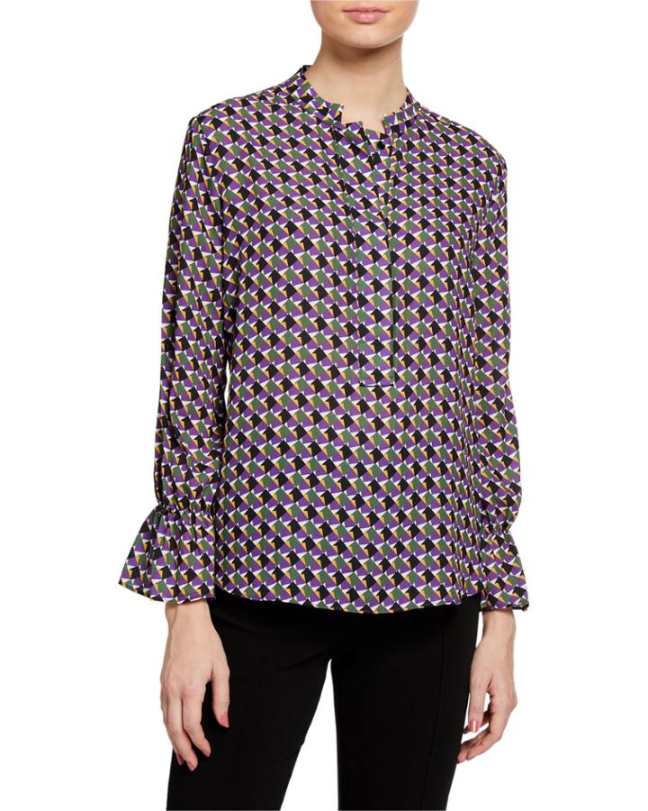 Geo Print Crepe Long