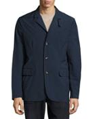 Zip-front Tech Blazer, Navy