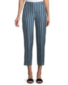 Darby Striped Silk Pull-on Pants