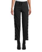 Straight-leg Cotton Sweatpants With Tape Detail