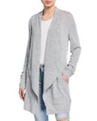 Lace Contrast Open-front Cardigan