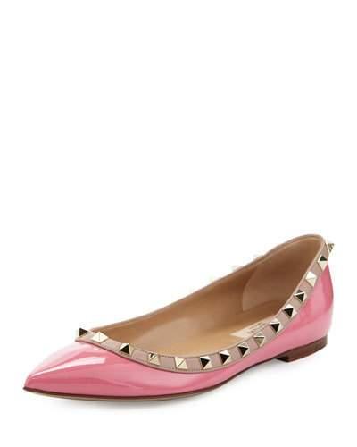 Rockstud Patent Ballerina Flat