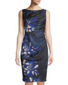 Floral-print Gathered-shoulder