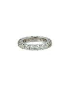 18k White Gold Diamond Eternity Band Ring, 3.75tcw,