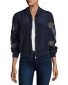 Antonella Silk Bomber Jacket W/