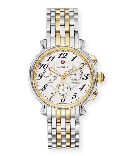 38mm Fluette Two-tone Chronograph Bracelet Watch W/ Diamonds