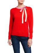 Wool-cashmere Tie-neck