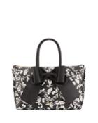 Kris Floral-print Bow Satchel Tote Bag