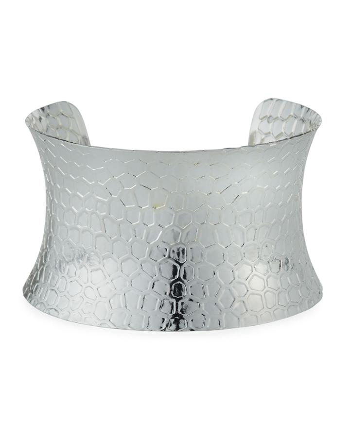 Wide Honeycomb Cuff Bracelet
