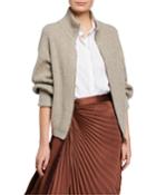Shimmer Wool-cashmere Zip-front