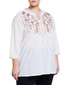 Brenda Floral Embroidered Tunic