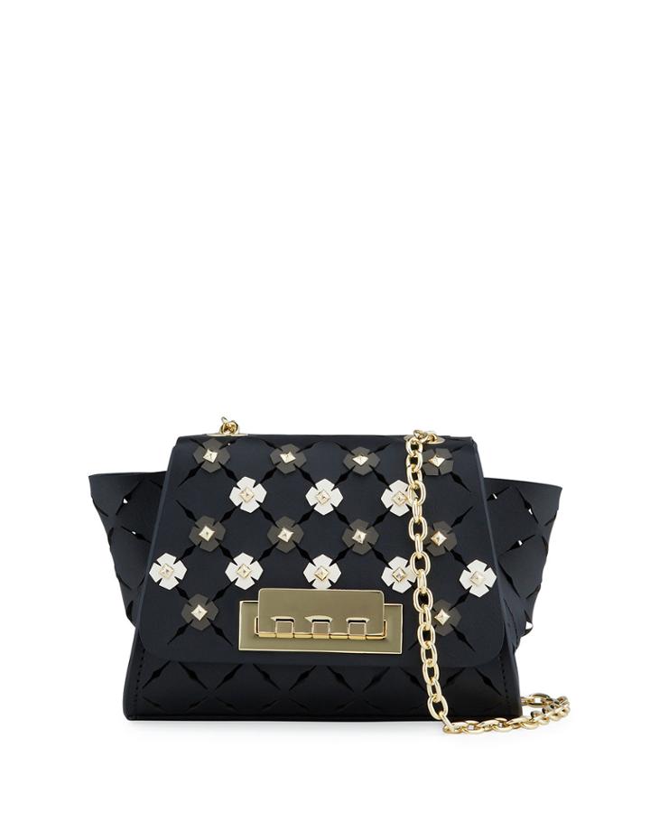 Eartha Mini Studded Floral Crossbody Bag