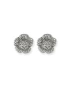 Gardenia Pave Button Clip-on Earrings